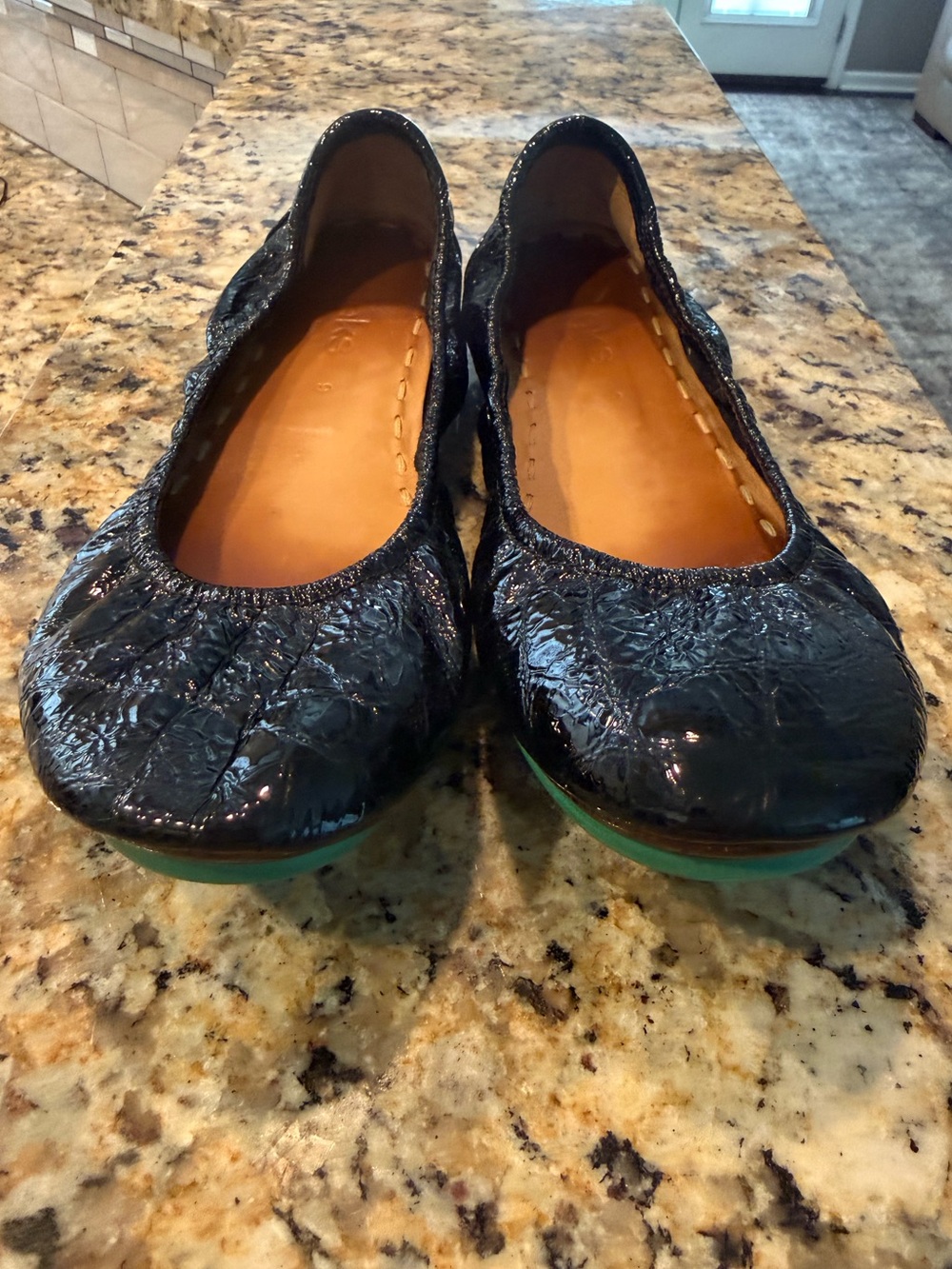 Tieks Obsidian Black Patent Leather Size 9